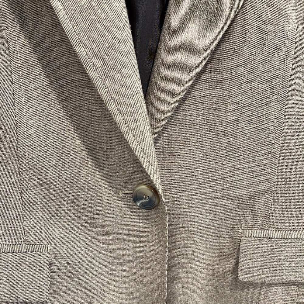 Jones New York Blazer Light Brown Stretch Easy Care Tan Size 14 - Picture 5 of 9